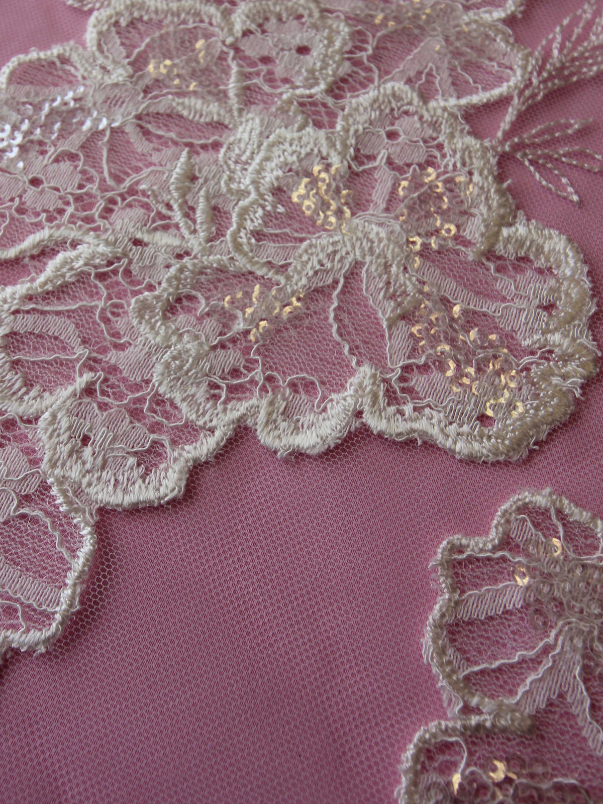 Ivory Embroidered Lace - Xavier