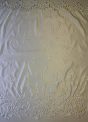 Ivory Embroidered Satin - Jonas