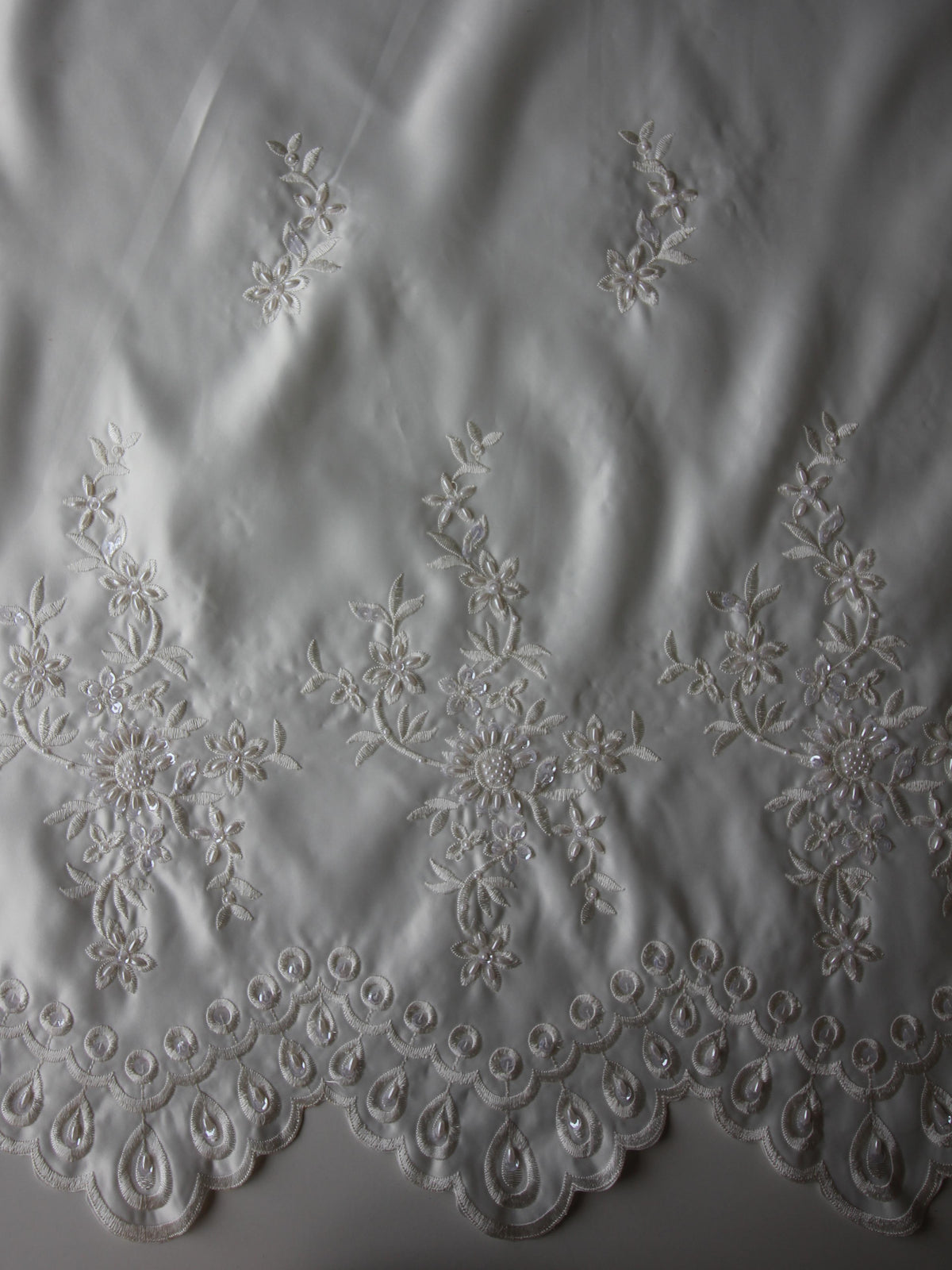 Ivory Embroidered Satin – Minx