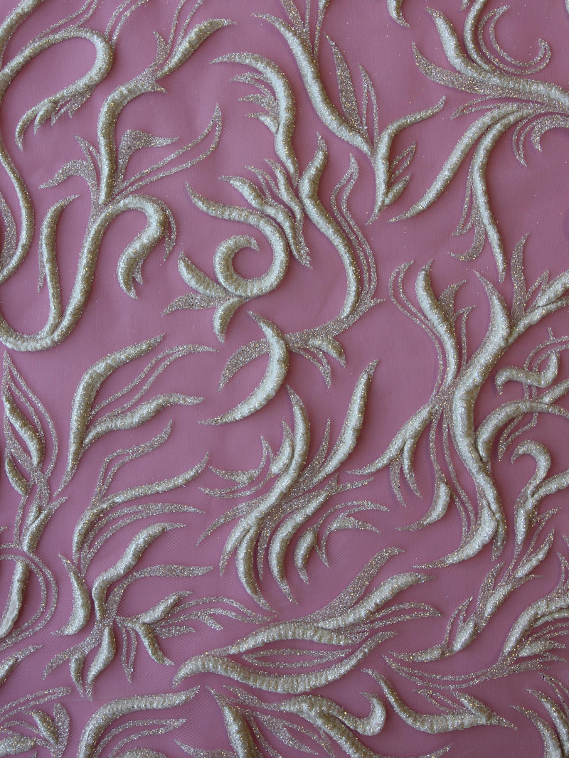 Ivory Glitter Lace Needle