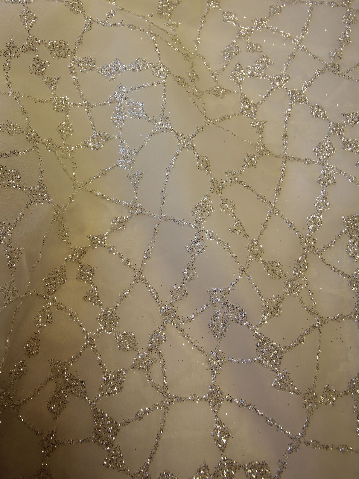 Ivory Glitter Organza - Ecstasy