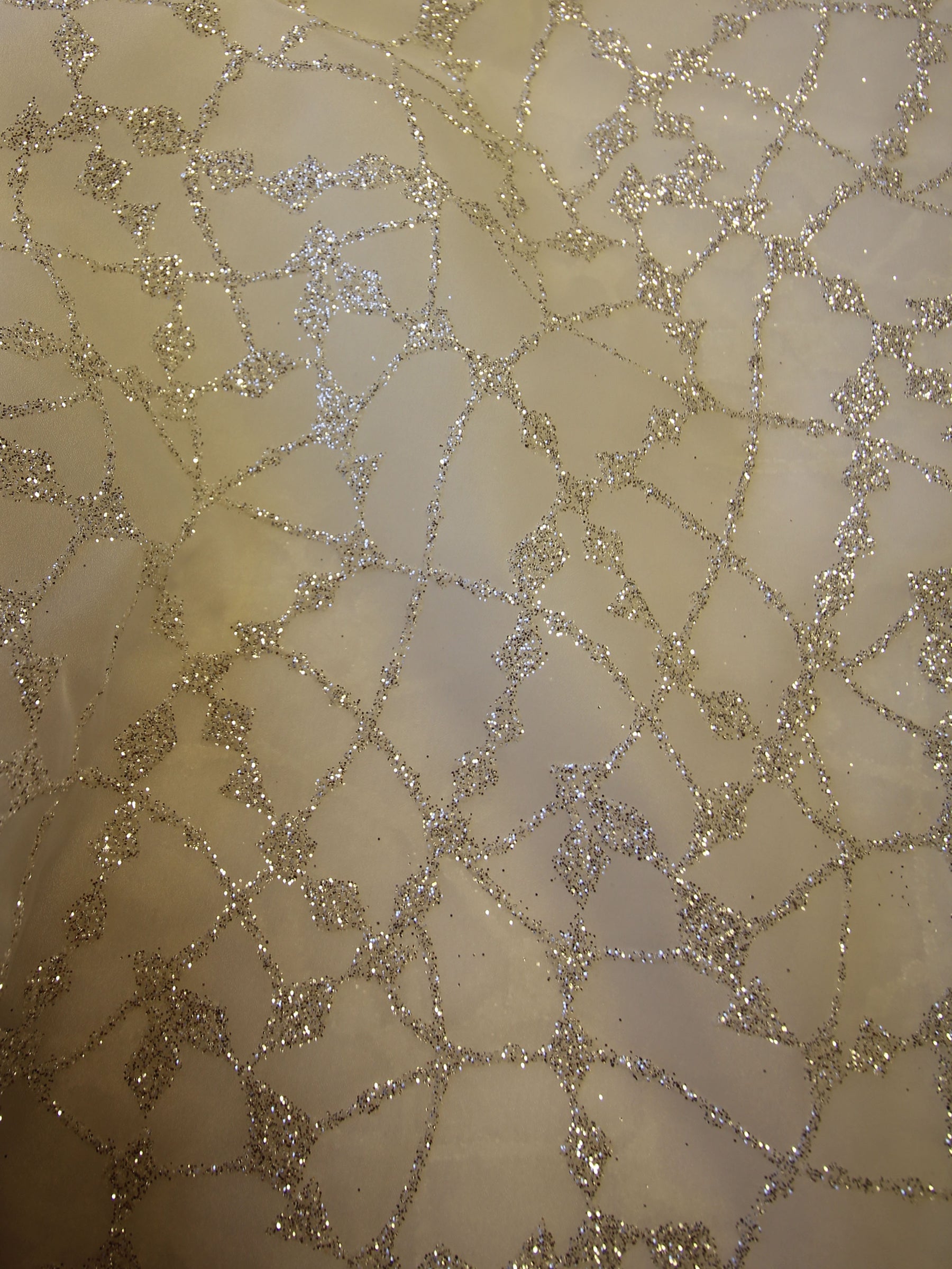 Ivory Glitter Organza (300 cm/118") - Ecstasy