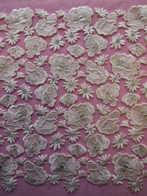 Ivory Embroidered Lace - Thora