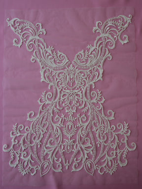 Ivory Embroidered Lace Applique - Lennon