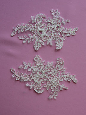 Ivory Corded Lace Appliques - Silvia