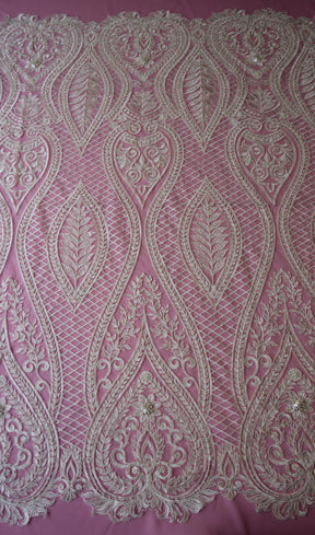 Ivory Corded Embroidery Lace - Blossom