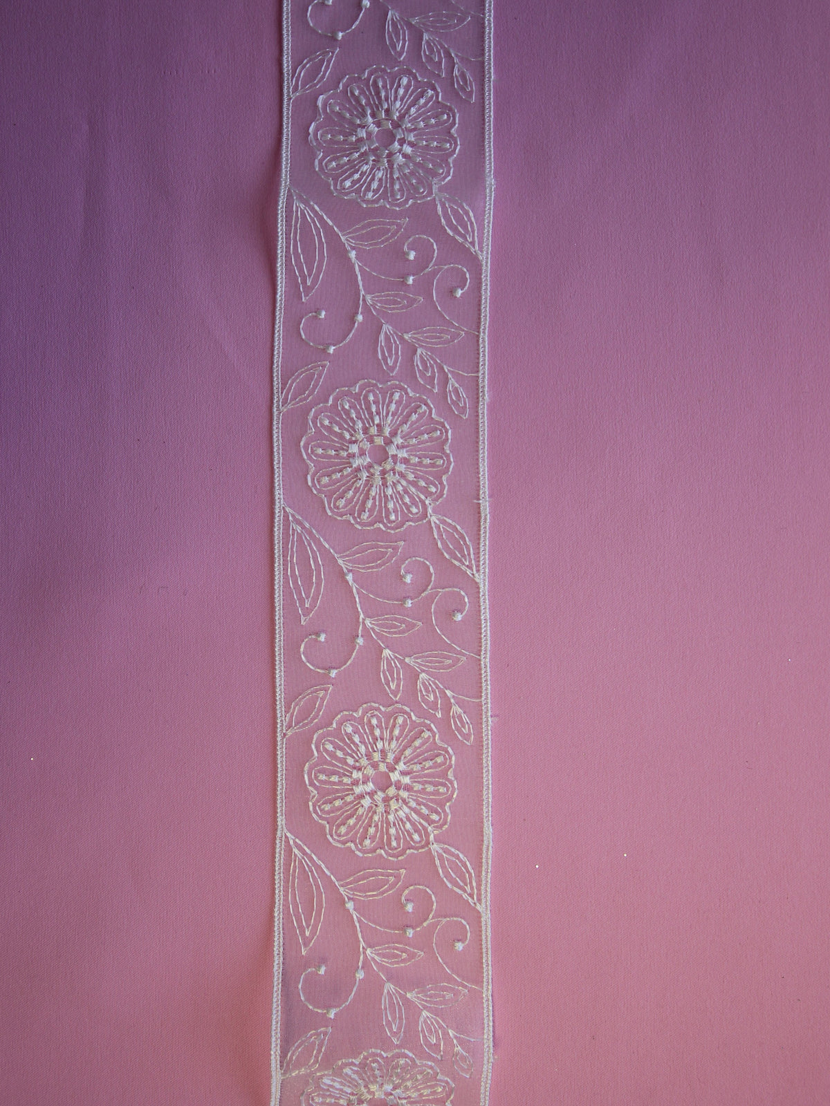 Ivory Embroidered Lace Trim - Fenna