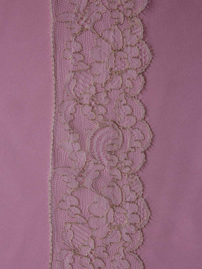 Ivory Chantilly Metallic Lace Trim - Priscilla