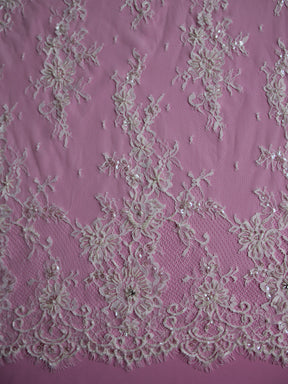 Ivory Beaded Lace – Valerie