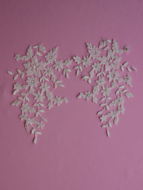 Ivory Laser Lace Appliques - Melissa