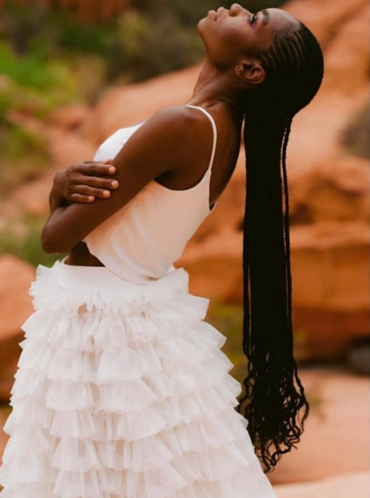 Ivory Tiered Organza Ruffle – Addison