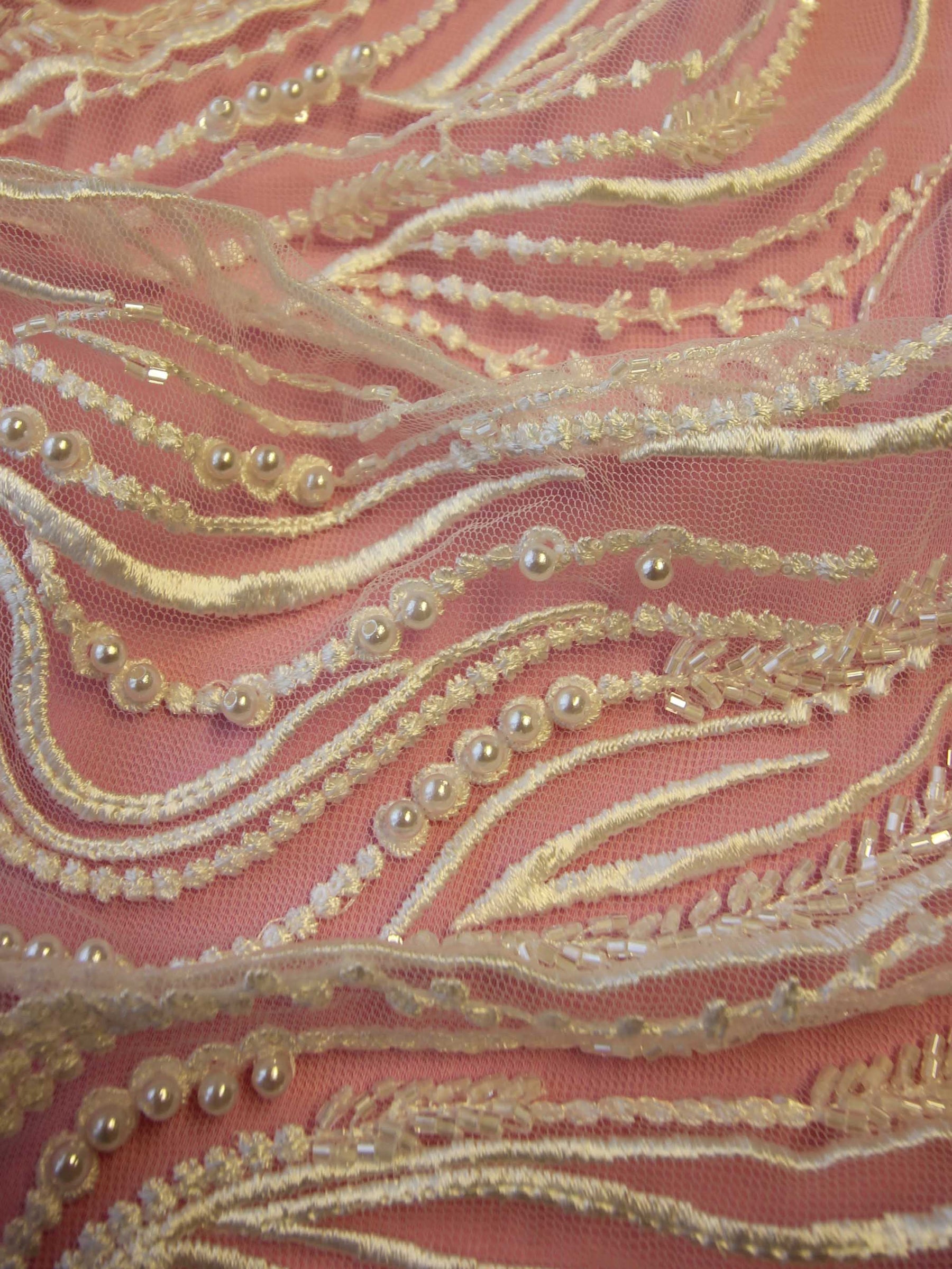 Ivory Beaded Lace - Cherish