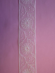 Ivory Embroidered Lace Trim - Phylis