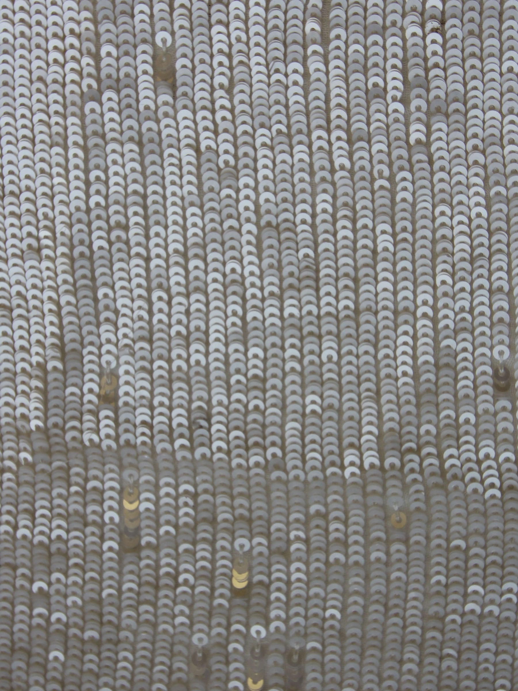 Ivory Sequinned Fabric - Chenca