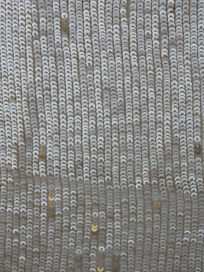 Ivory Sequinned Fabric - Chenca