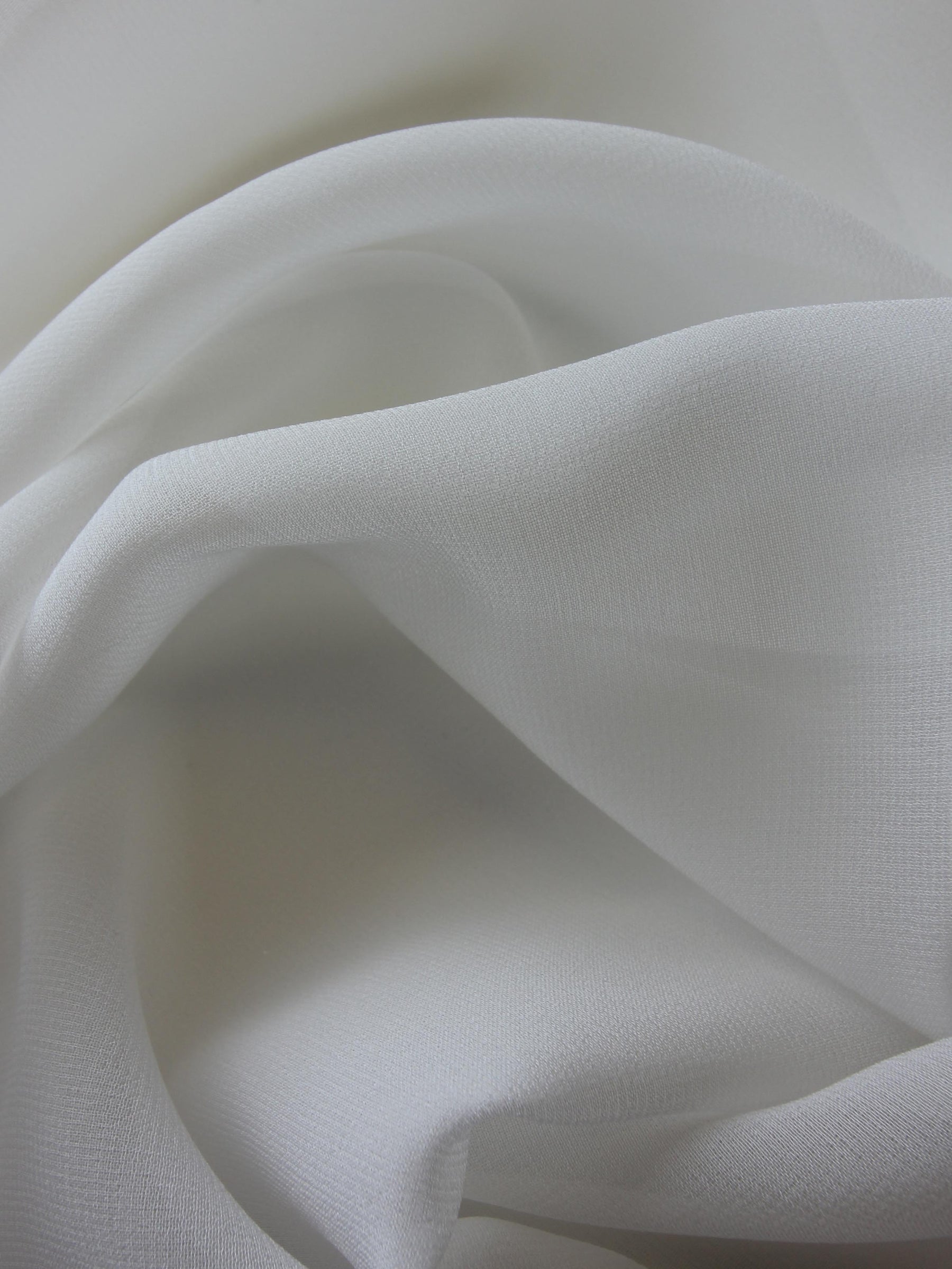 Silk Georgette Chiffon Fabric Solid 100% Silk 10mm 44 Wide Sold BTY Many Colors (White)
