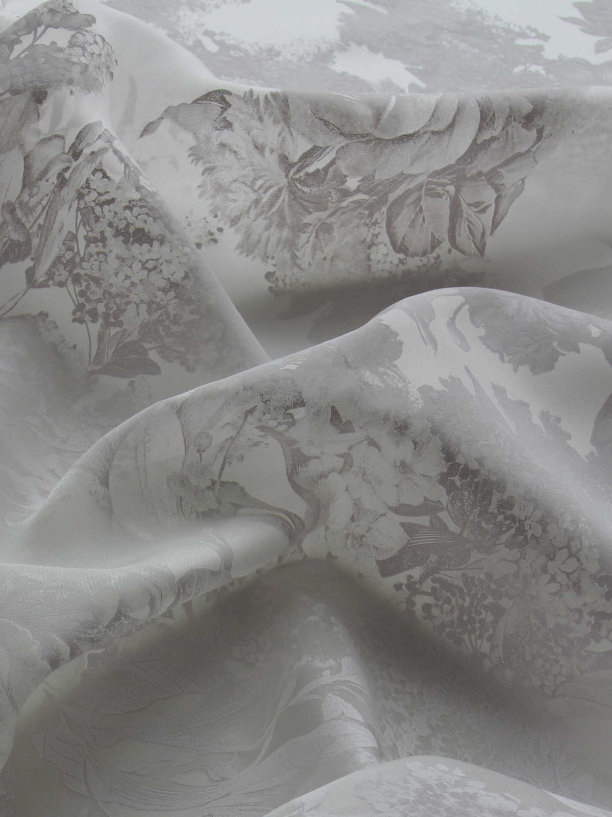 Ivory Printed Silk Organza- Belissa