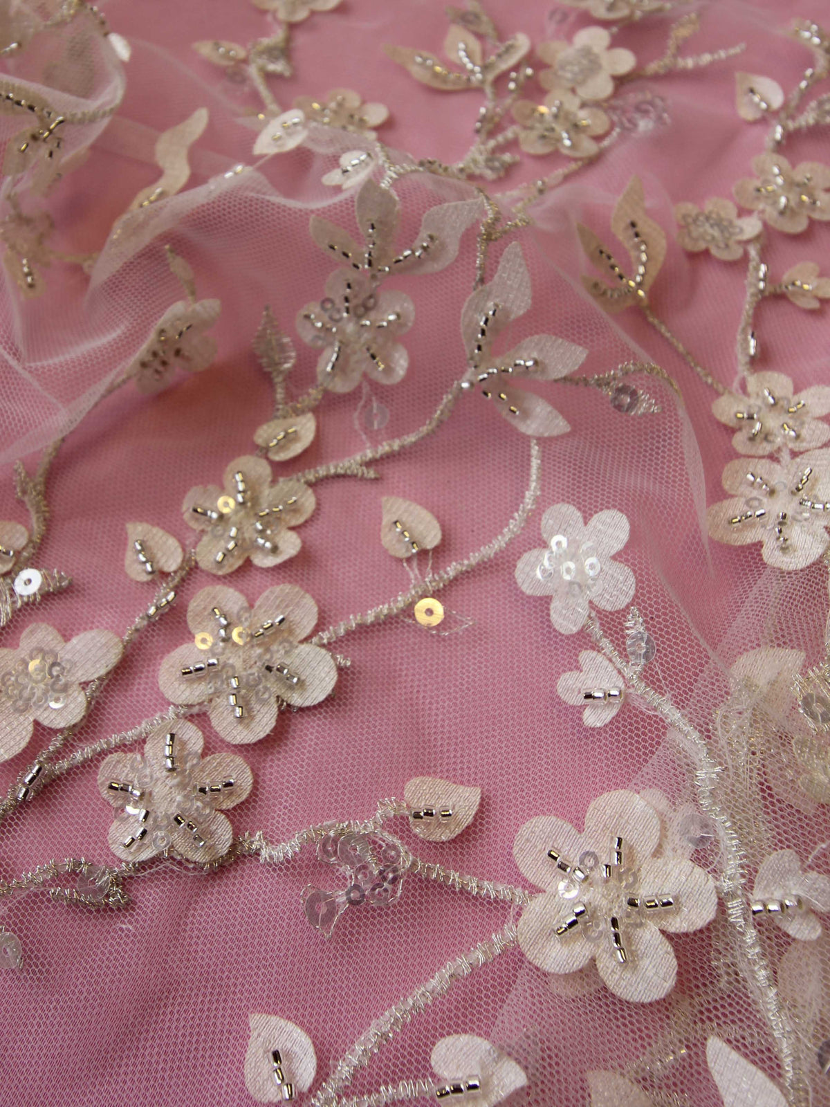 Ivory Beaded Vintage Lace – Bertine