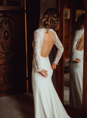 Ivory Embroidered Lace - Janine