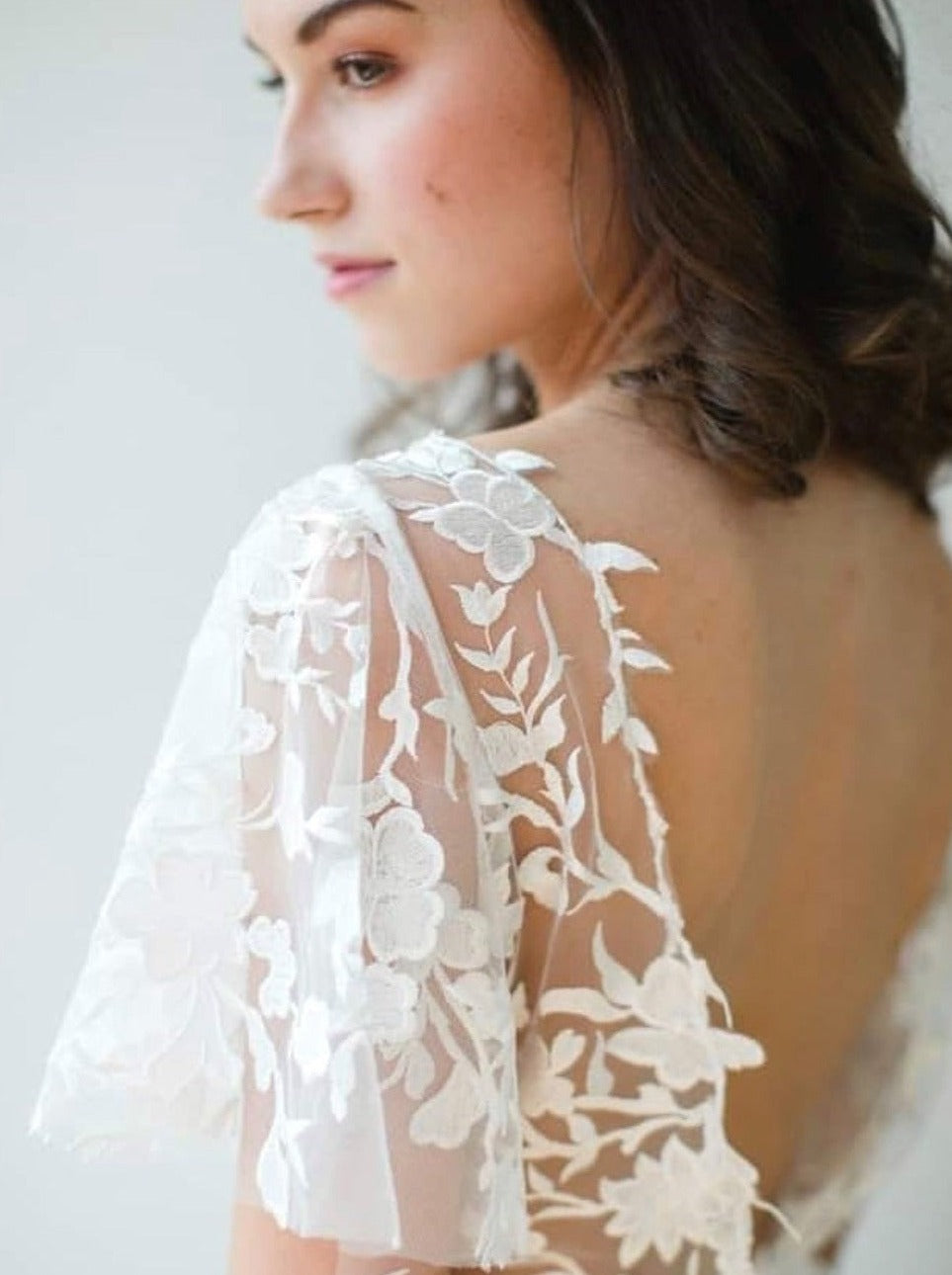 Ivory Embroidered Lace - Janine