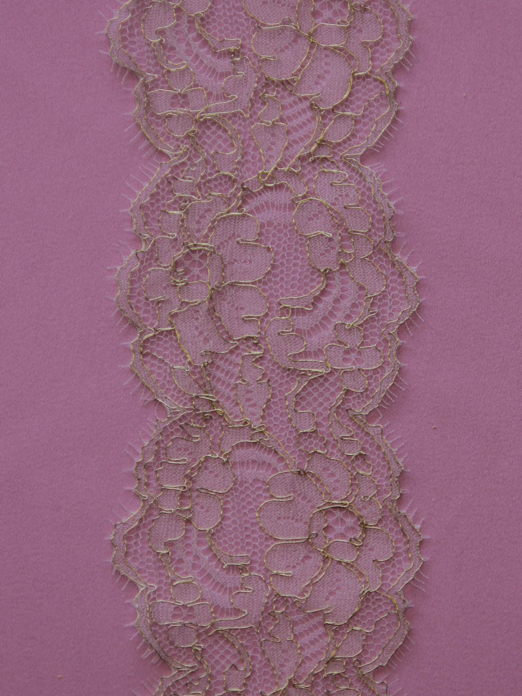 Ivory & Gold Chantilly Lace Trim - Evelyn