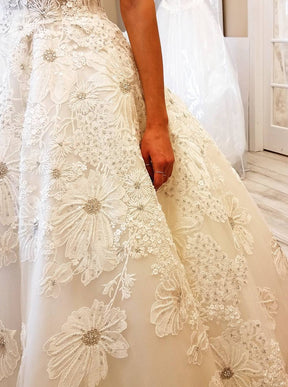 Ivory Embroidered Lace - Liezel