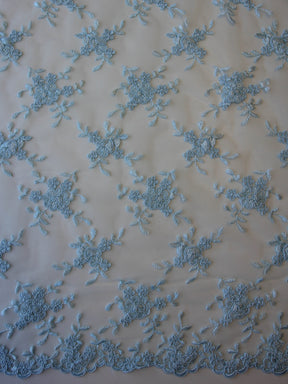 Sky Blue Corded Lace - Geraldine