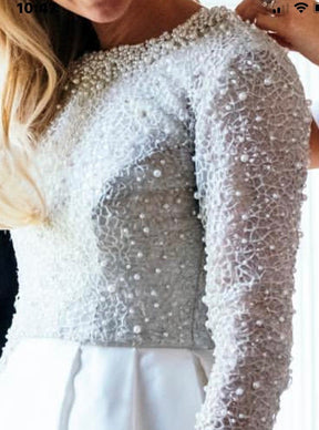Ivory Beaded Embroidery Lace - Lila