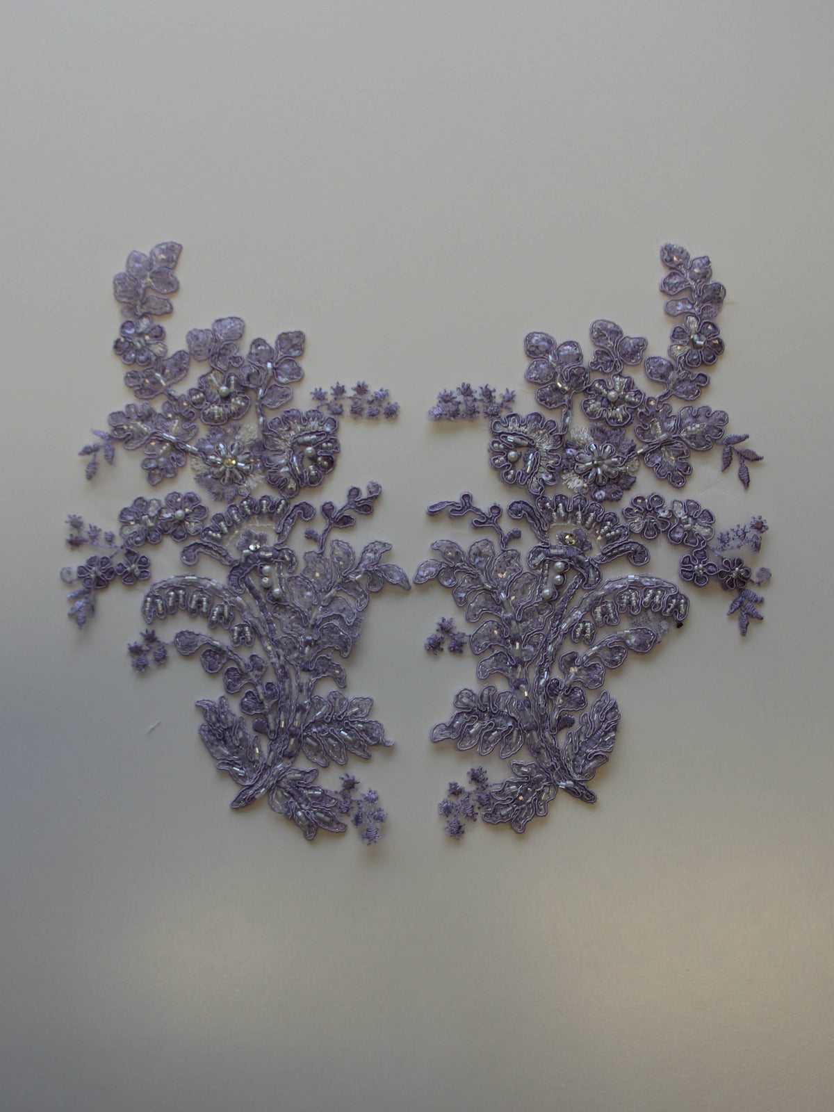 Lavender Corded Lace Appliques - Mona