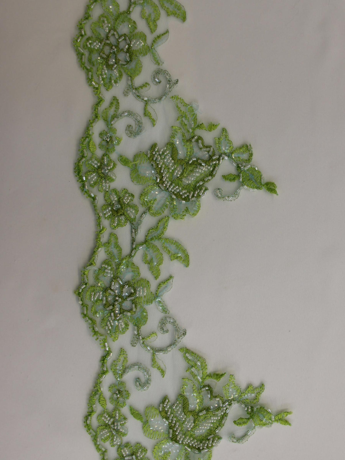 Tropical Green Lace Trim - Chloe