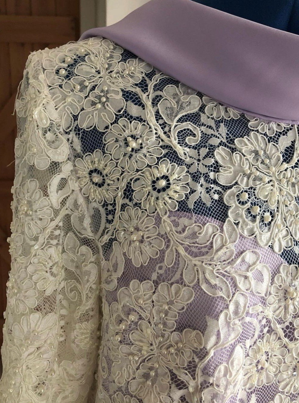 Ivory Beaded and Corded Lace – Marina