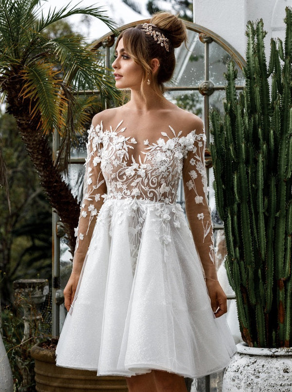 Ivory 3d Embroidered Lace Hunter