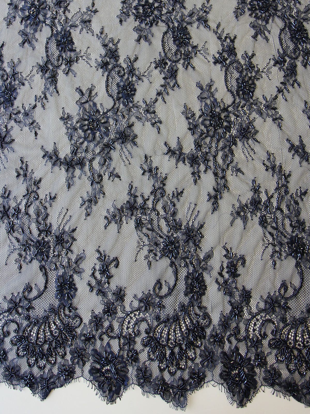 Navy Beaded Lace - O'Hara