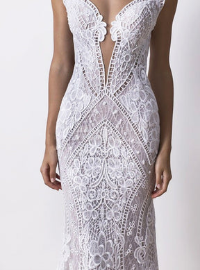 Ivory Embroidered Lace - Nyla