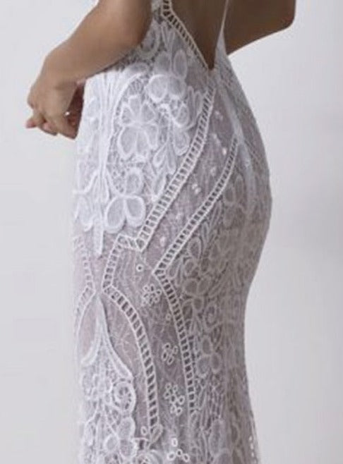 Ivory Embroidered Lace - Nyla