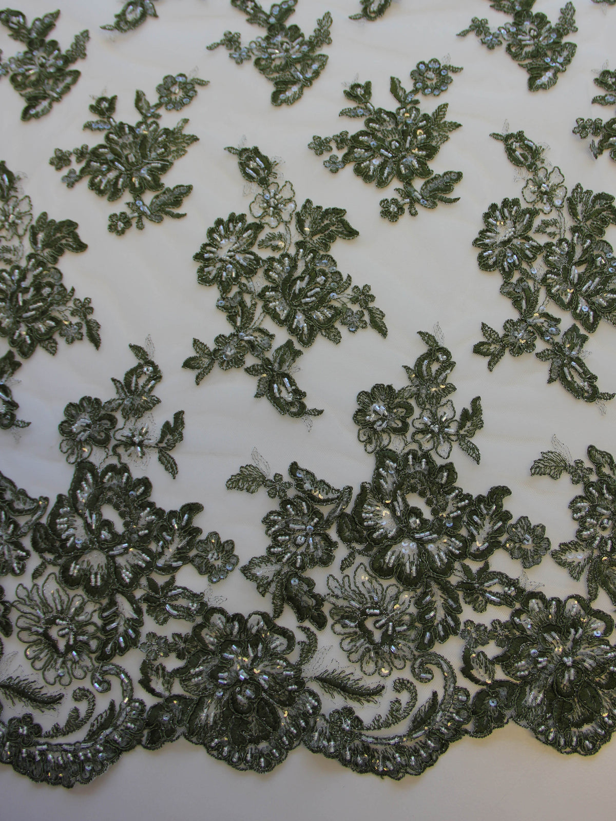 Olive Green Lace - Victoria