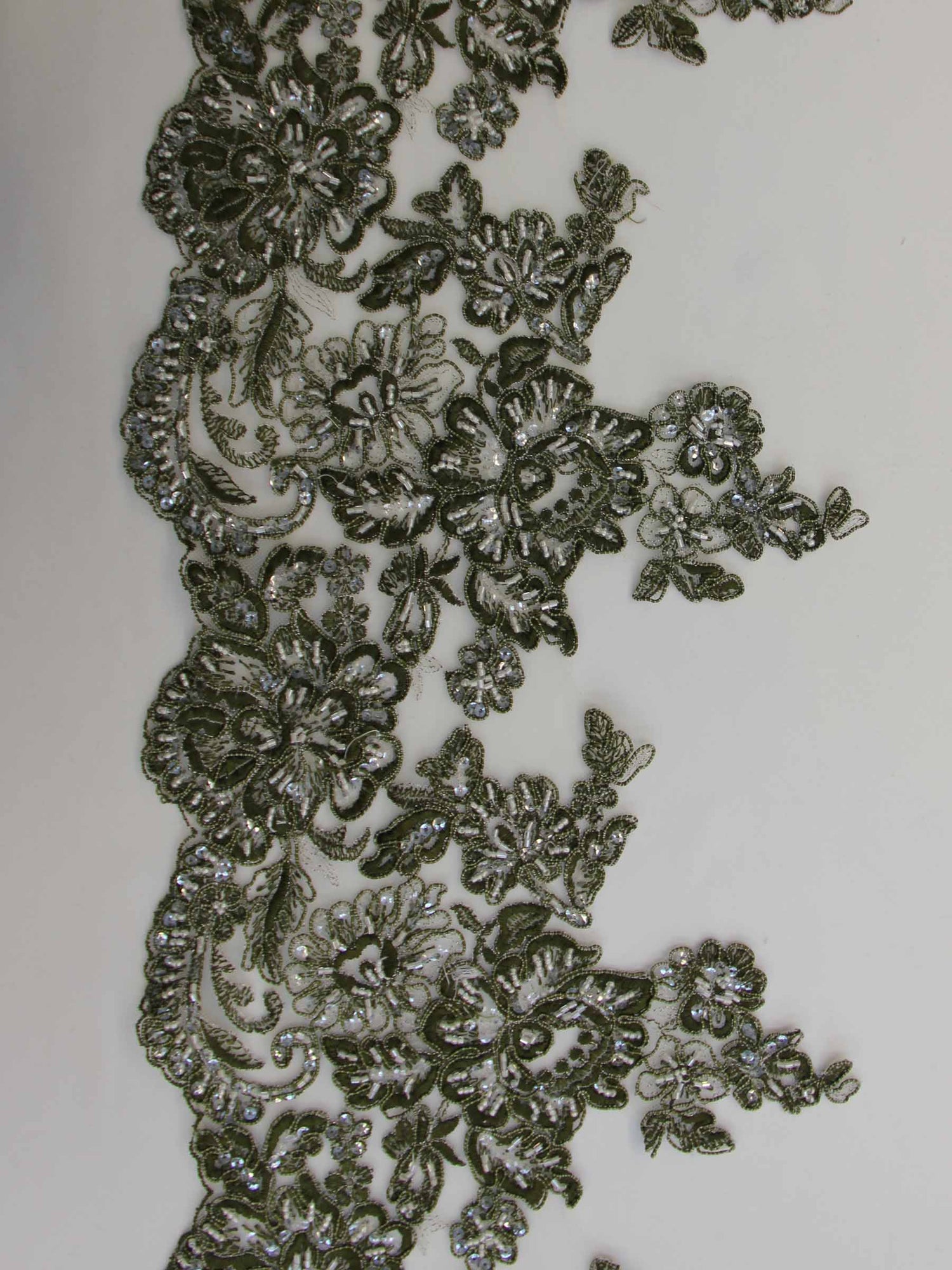 Victoria Olive Green Lace main image 0