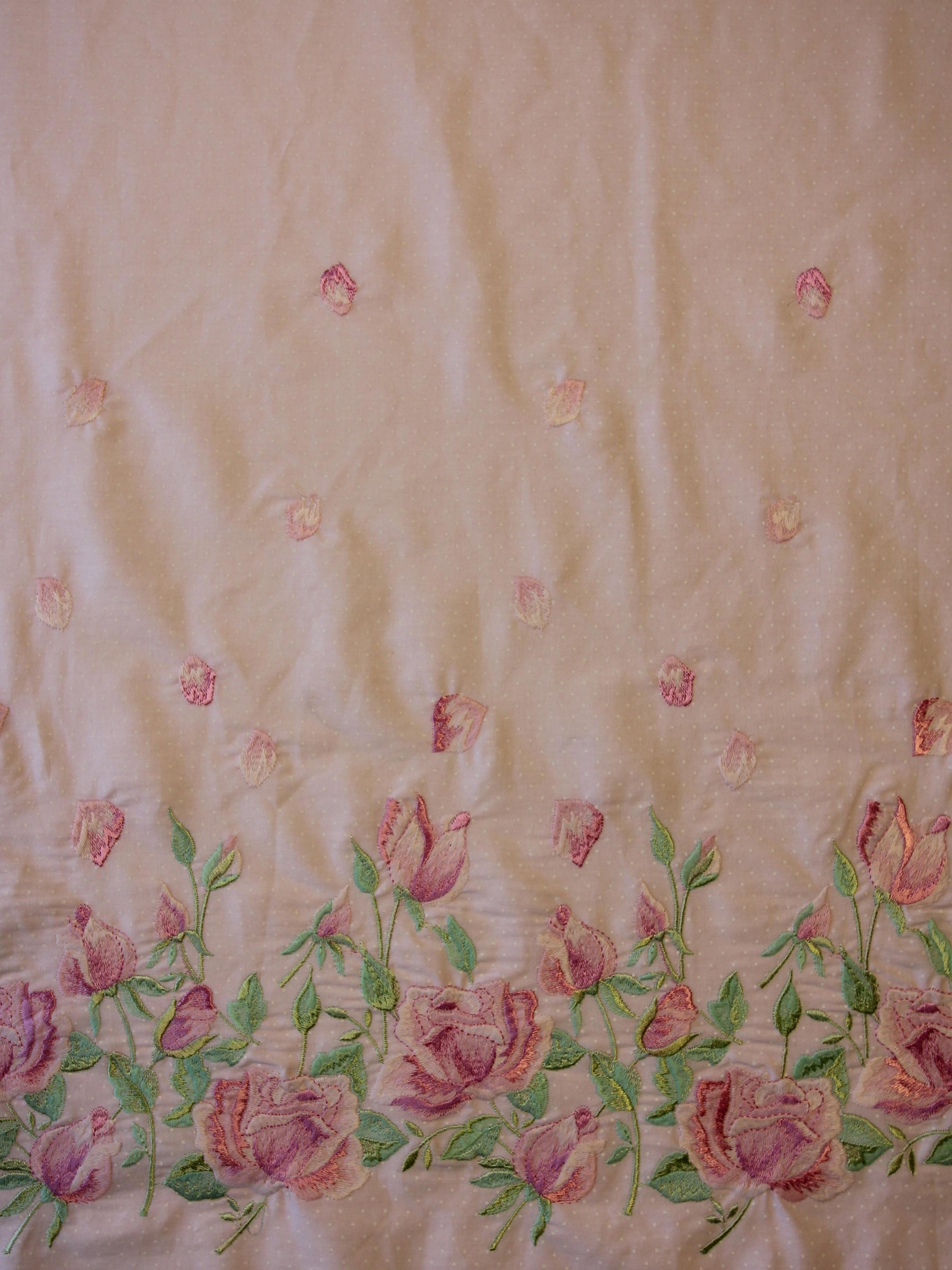 Plain pale pink printed fabric - First blush pink – Couture et