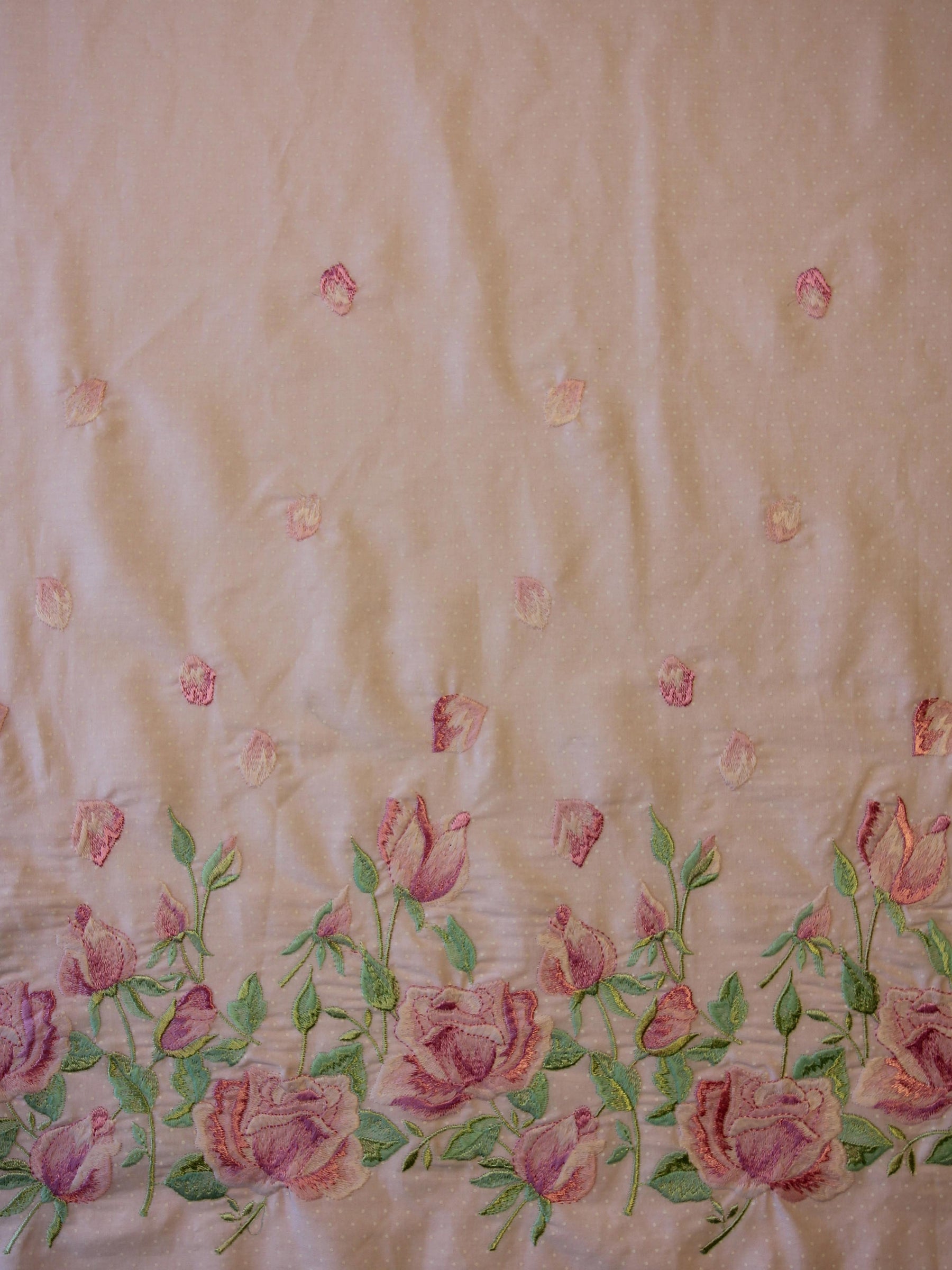 Pink Embroidered Fabric - Fabrizia