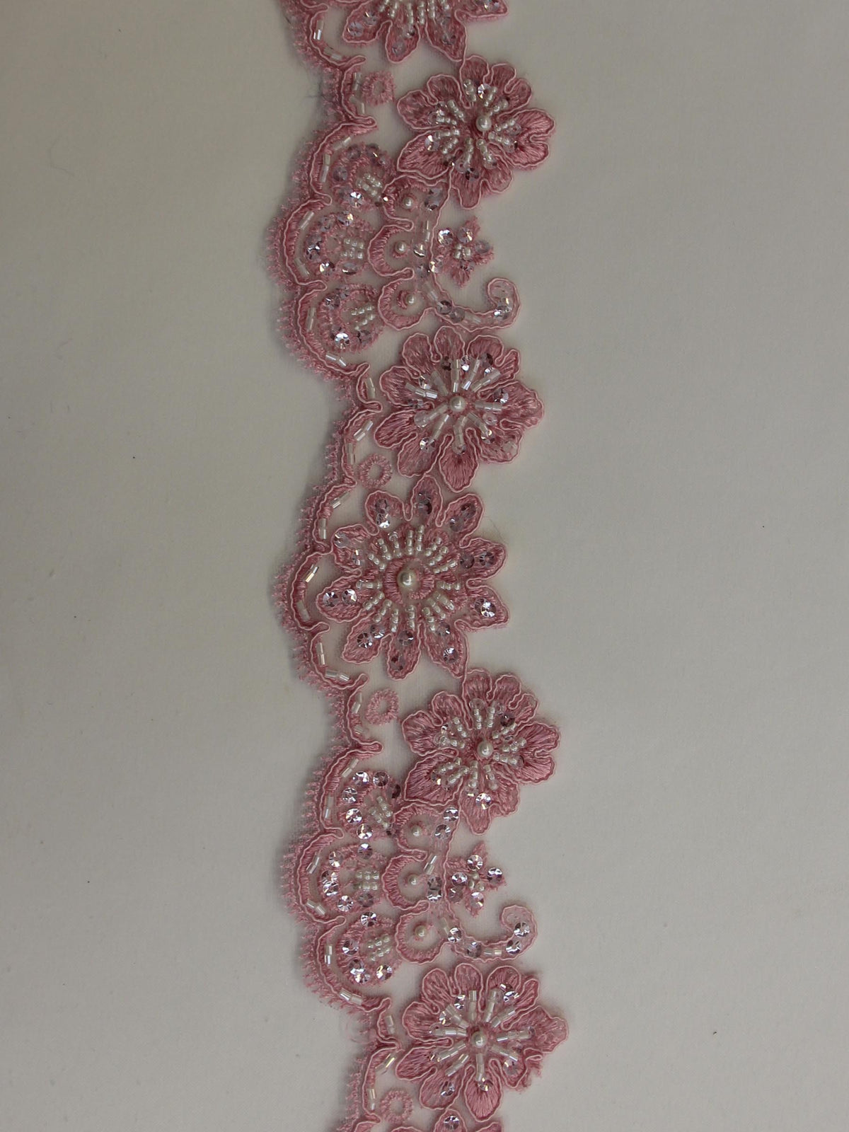 Peony Pink Lace Trim - Sheila