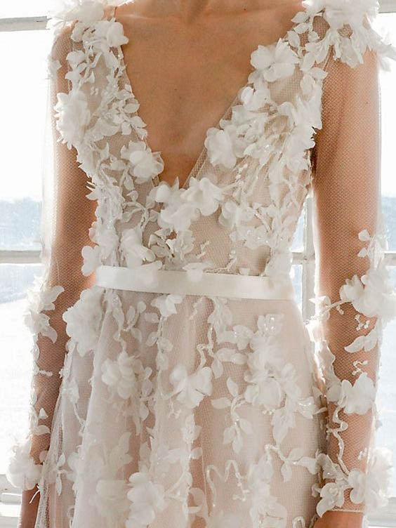 Ivory 3D Bridal Lace - Porscha