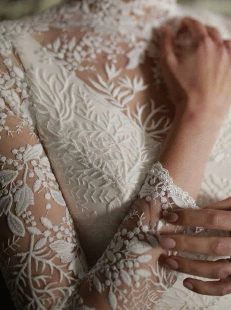 Ivory Embroidered Lace - Presley Ivory Embroidered Lace - Presley
