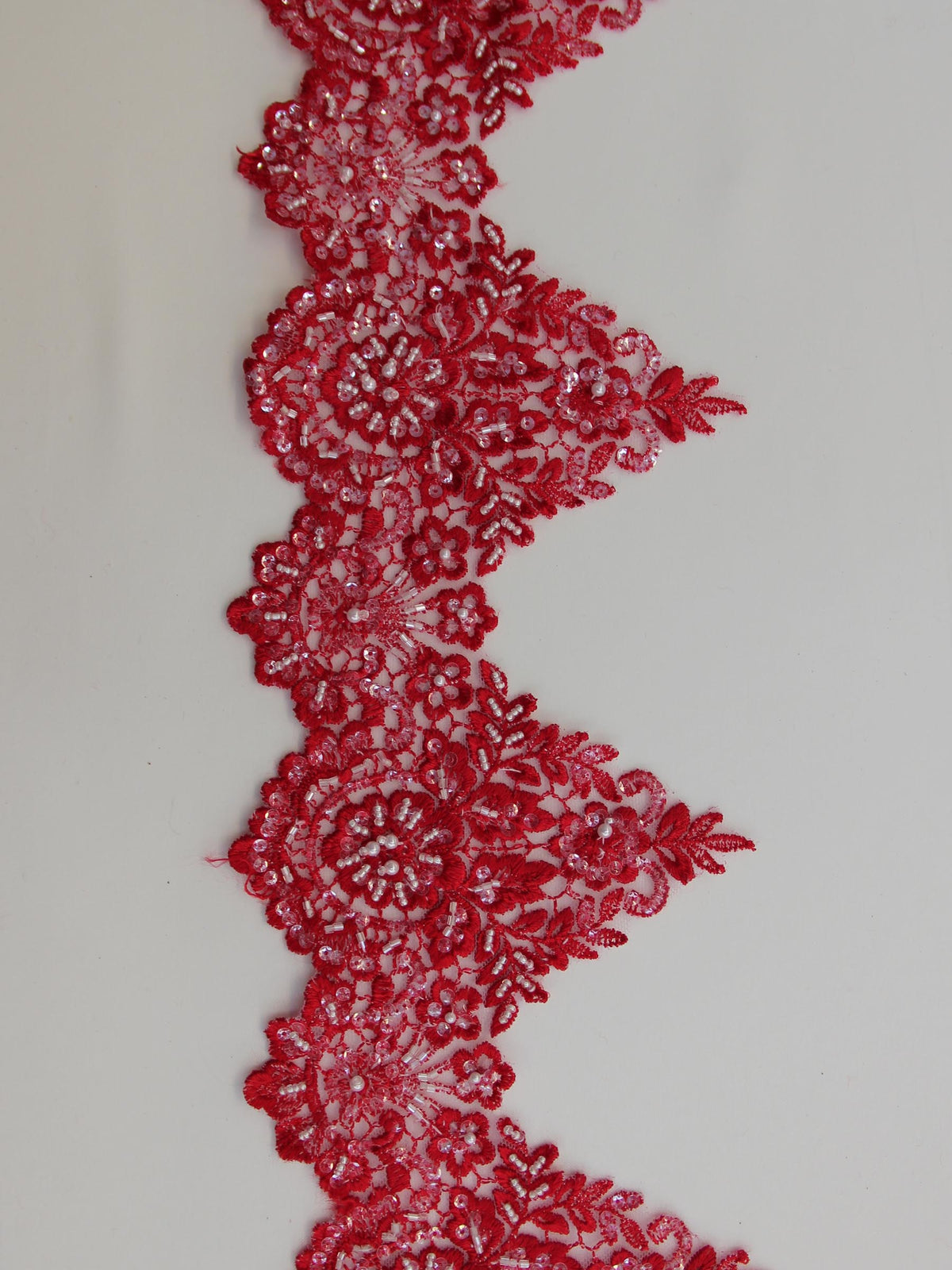 Tulip Red Lace Trim - Hazel