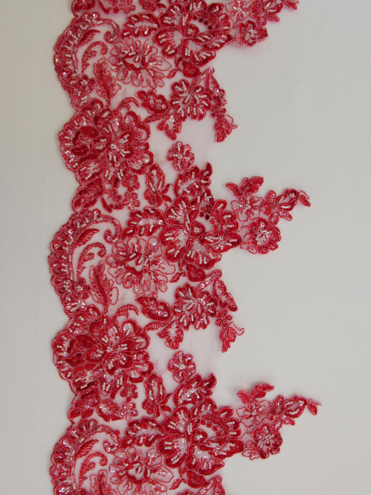 Tulip Red Lace Trim - Victoria