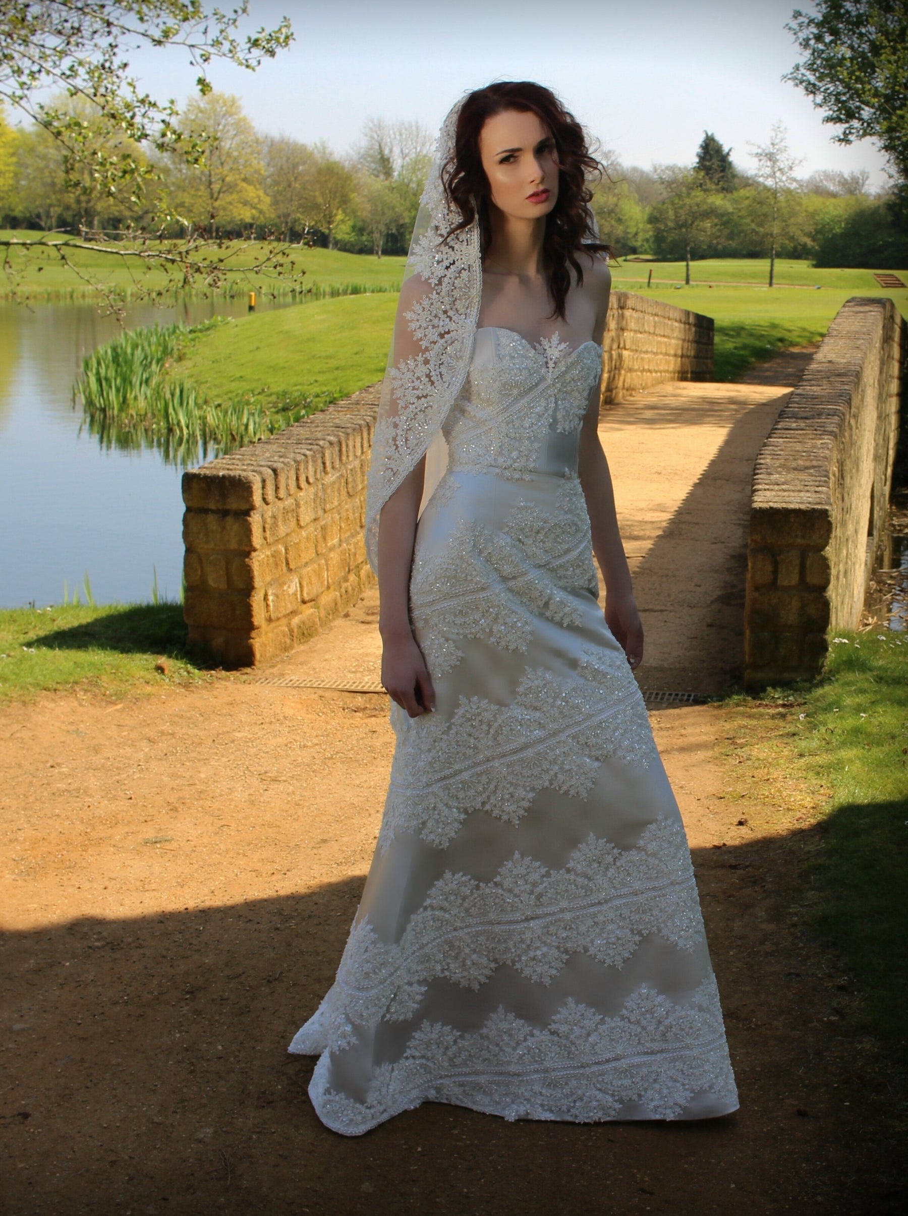 Ivory Beaded Lace Trim - Paige