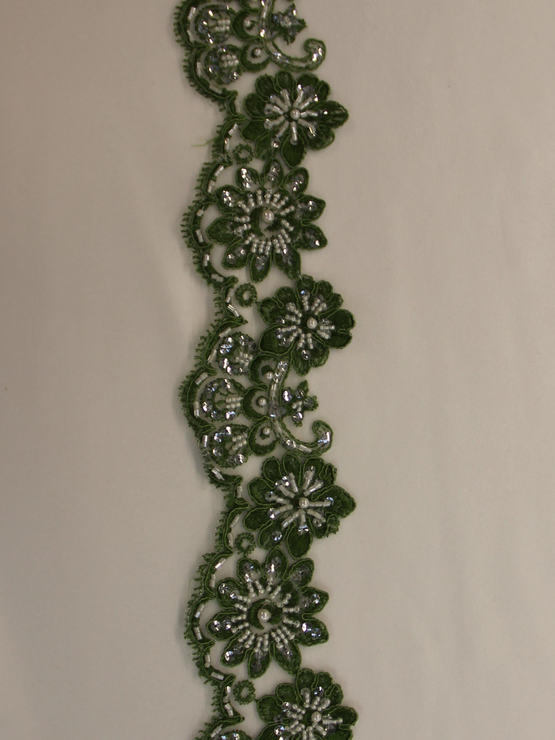Emerald Green Lace Trim - Sheila