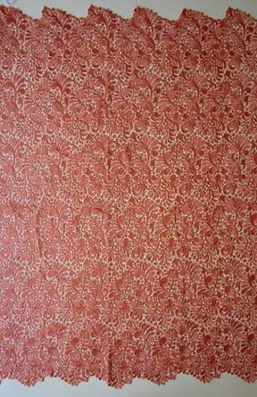 Salmon Pink Guipure Lace - Theresa