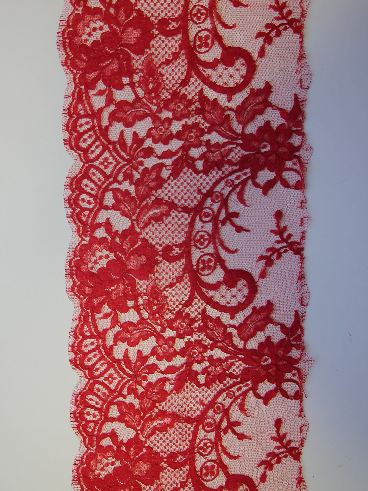 Scarlet Chantilly Lace Trim - Kate