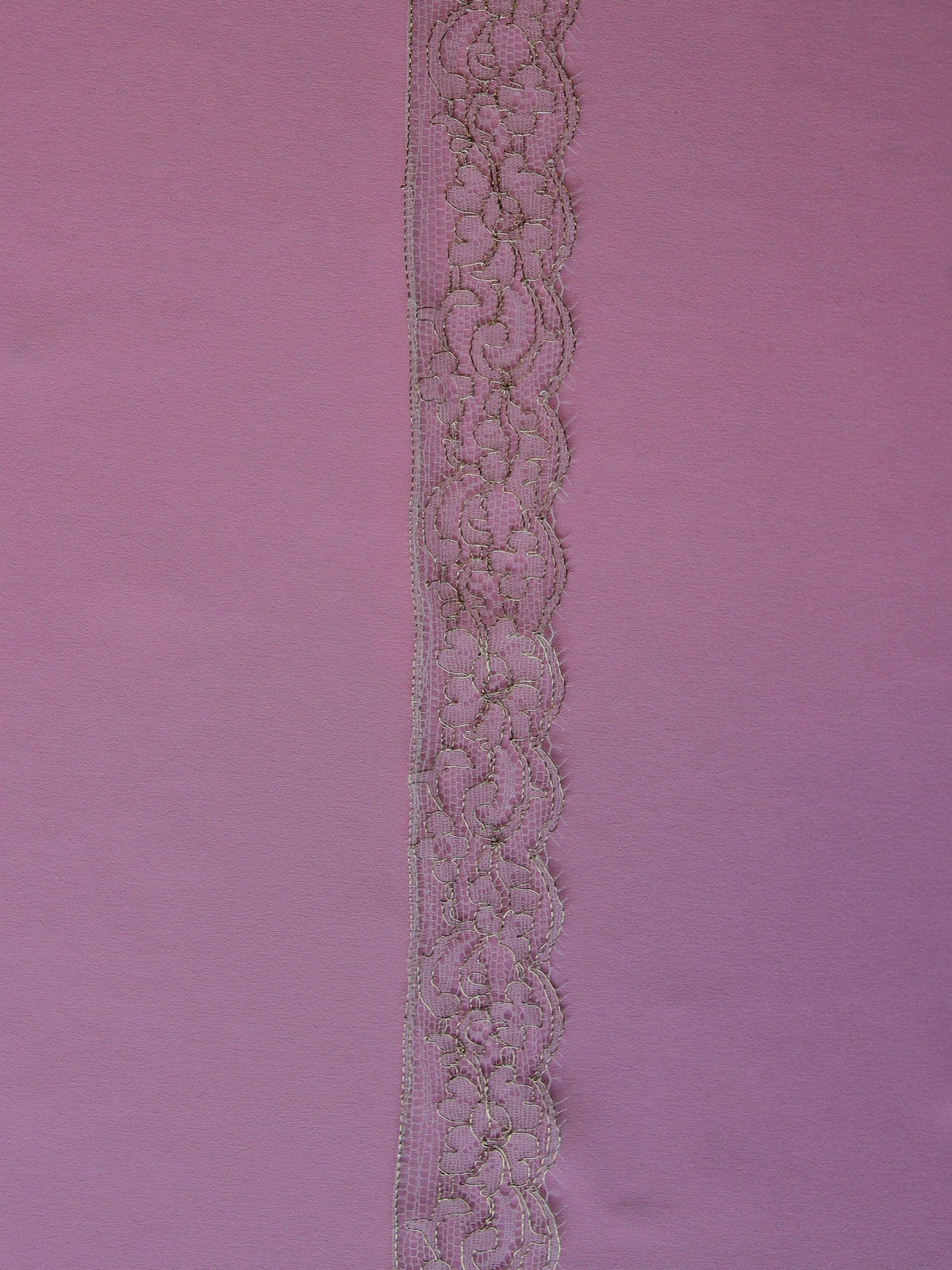Ivory with Silver Detail Chantilly Lace Trim - Lara