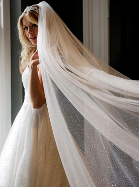 Ivory Glitter Tulle - Spectacular